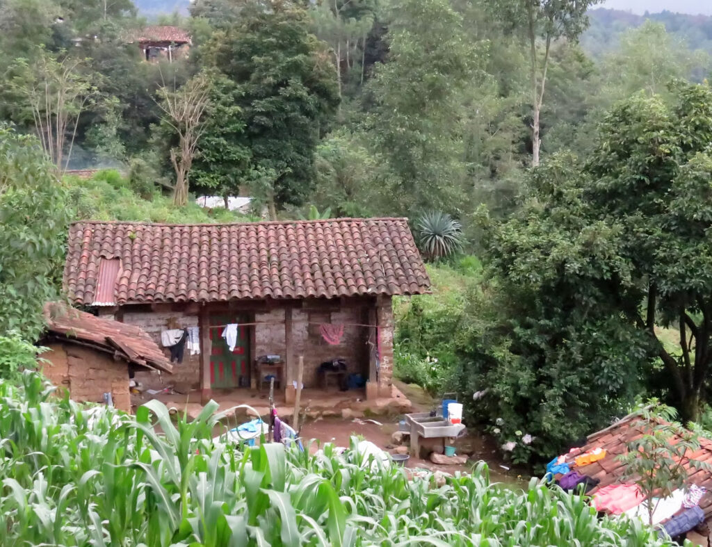 a house on the Guatemalan hillside